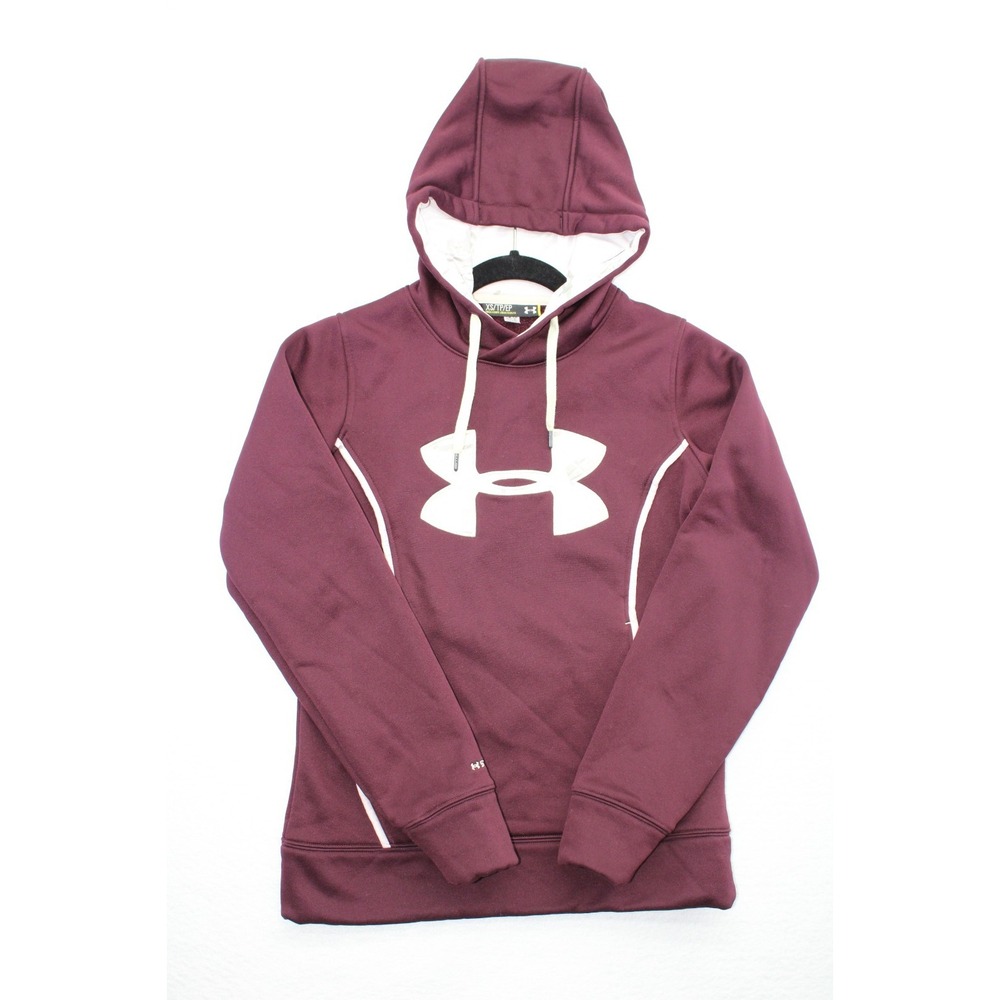 Under Armour UA Storm Hoodie Women's XS Maroon Logo Pullover Water Resistant